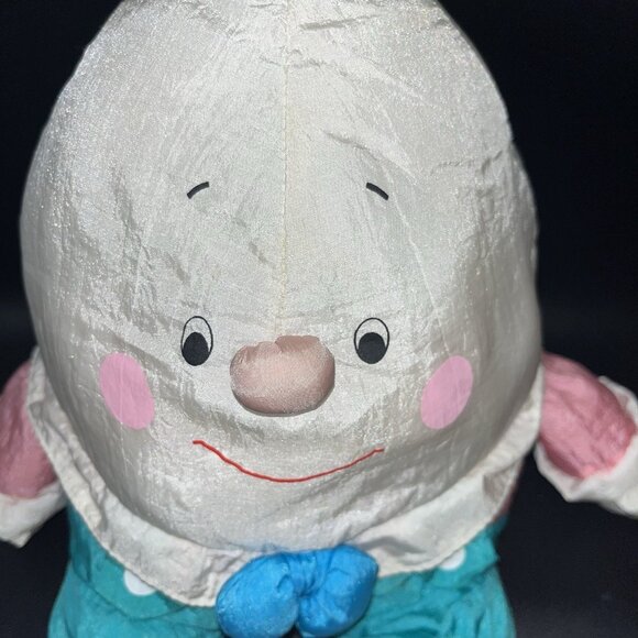 Department 56 Humpty Dumpty Egg Plush Parachute Stuffed STAINED & Paint Vintage - Picture 3 of 16
